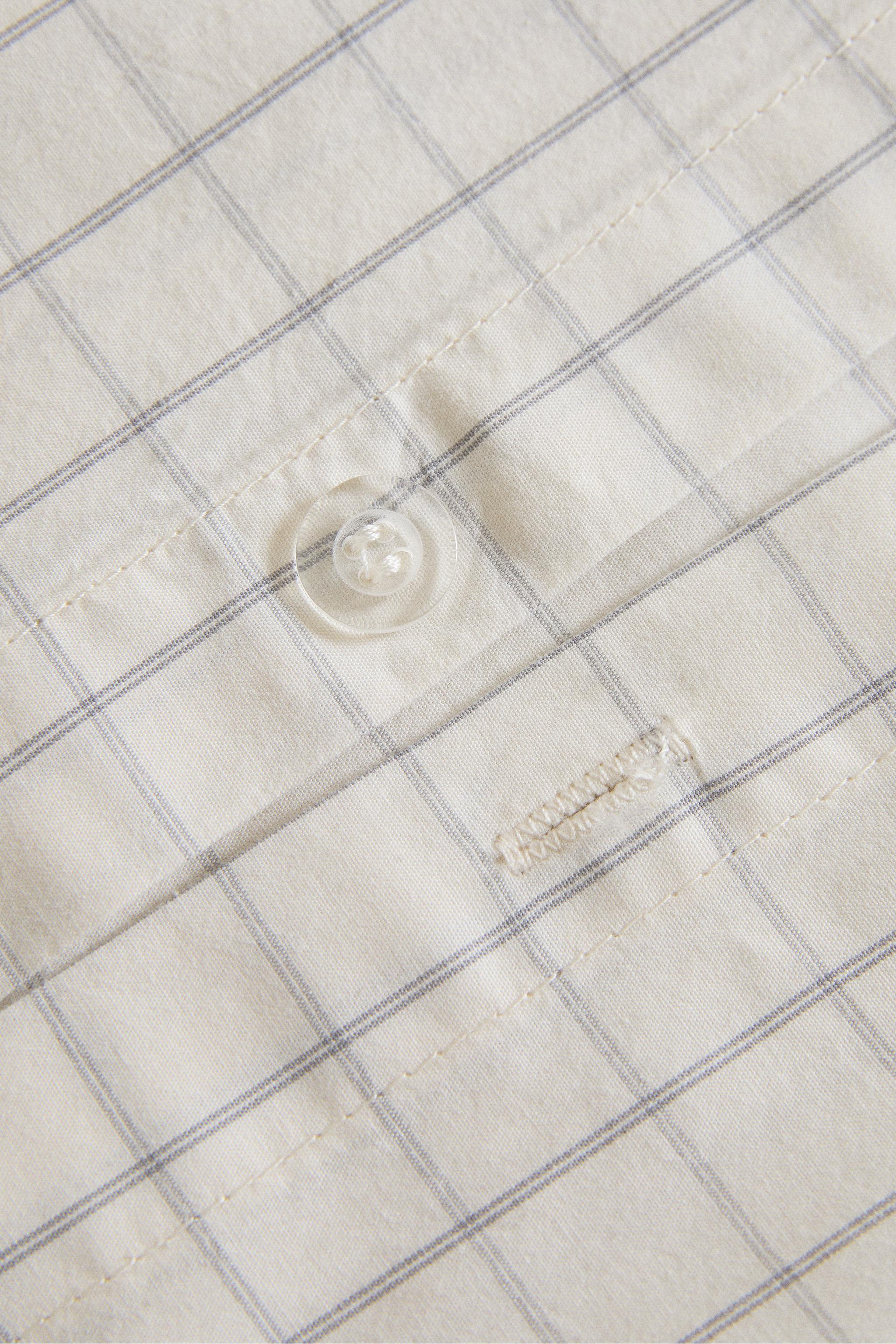 CHECKED COTTON DUVET COVER